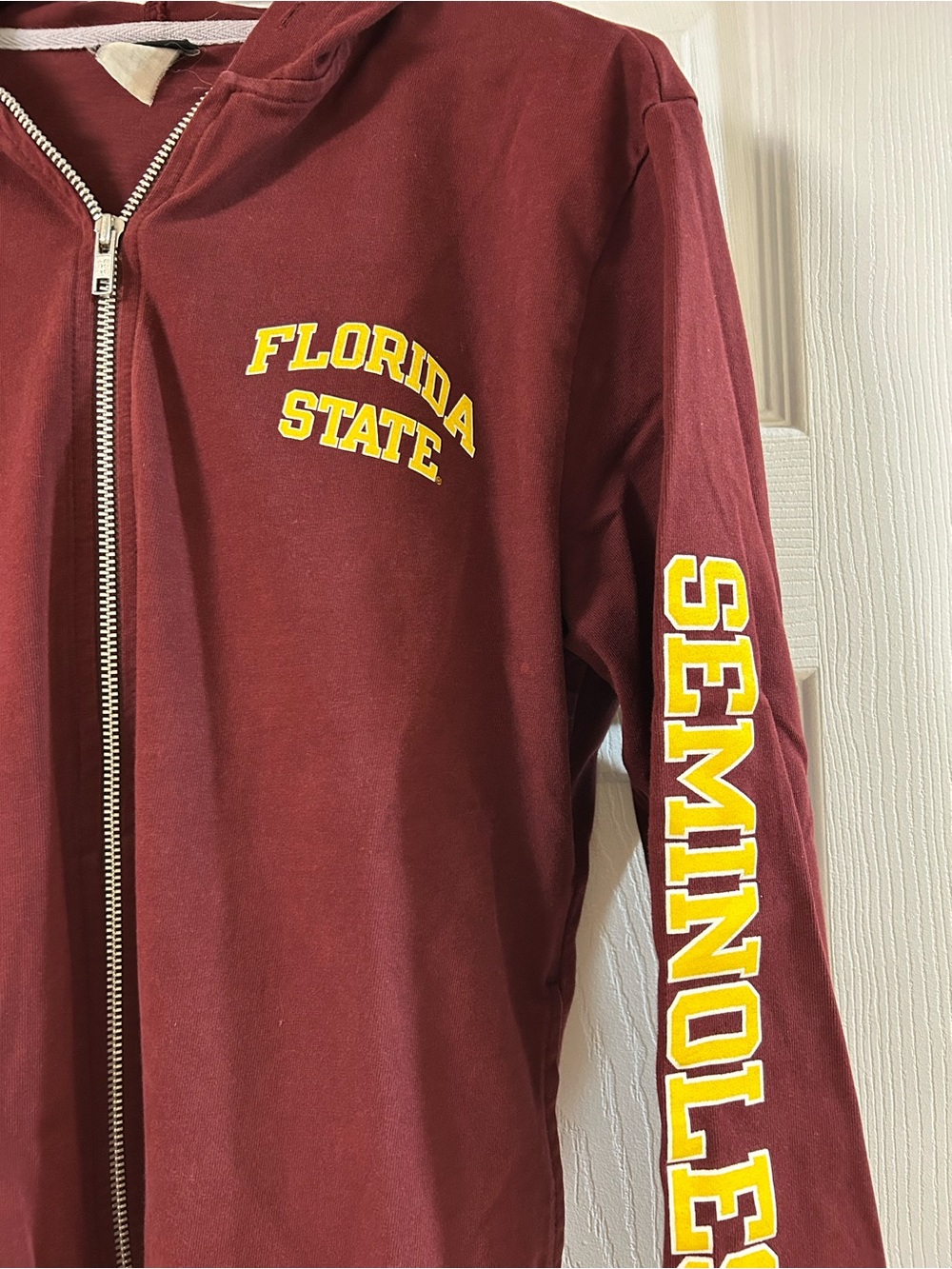 Vintage Champion Florida State Seminoles Maroon Full Zip Hoodie